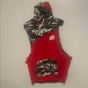 Pact Red and Camouflage Hoodie